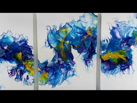 Gorgeous Triptych Dutch Pour
