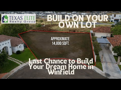 Residential lot for sale in Winfield Subdivision | Build your dream home in Laredo, TX