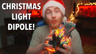 I Built A Dipole Antenna for Ham Radio Using Christmas Lights