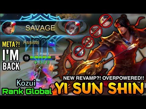 SAVAGE!! New Revamp? YSS is BACK TO META!! - Top Global Yi Sun Shin by Kozui - MLBB