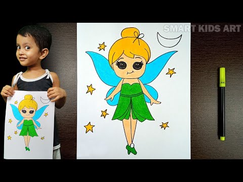How To Draw An Angel Girl | Angel Drawing Easy | Drawing For Kids | Easy Drawing | Smart Kids Art