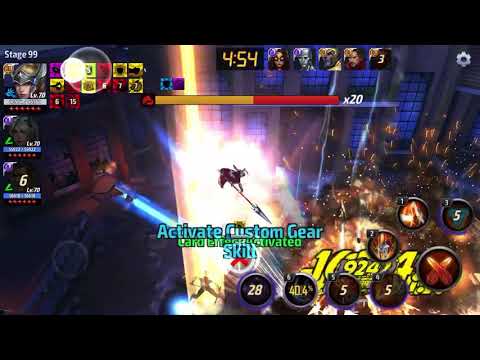 Marvel Future Fight Sharon Rogers (SR) vs WBU Apocalypse stage 99