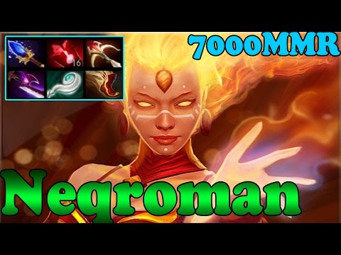 Dota 2 - Neqroman 7000 MMR Plays Lina Vol 2 - Ranked Match Gameplay!