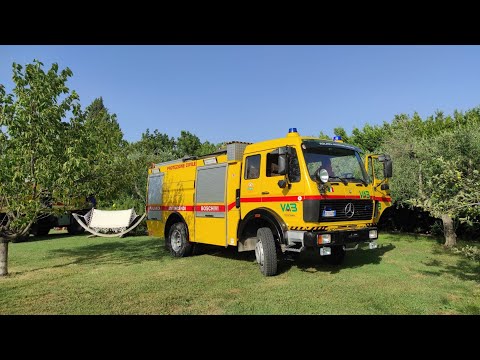 Vab Limite - Cannone in azione a fine intervento.