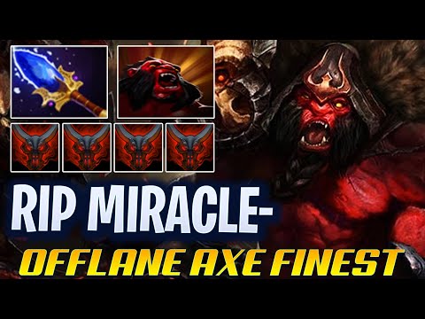 Not even Miracle- can Stand AXE Offlane with Aghanim Dota 2 Pro Gameplay