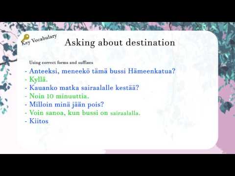 Aura's Finnish Lesson Situations: In a Bus