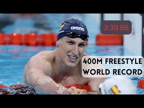 Lukas Märtens SMASHES 400m Freestyle World Record | 3:39.96 at Swim Open Stockholm 2025