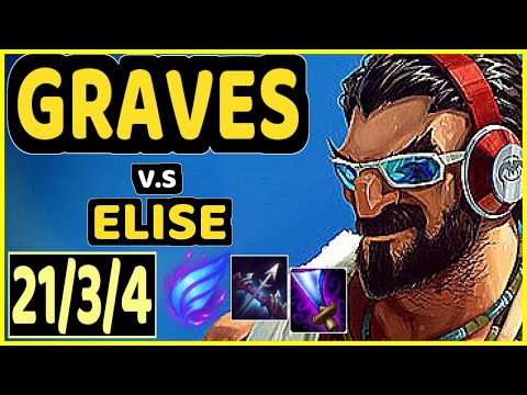 LAMABEAR (GRAVES) vs ELISE - 21/3/4 KDA JUNGLE CHALLENGER GAMEPLAY - EUW
