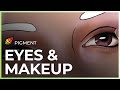 Eyes Makeup Process Pigment Digital Coloring