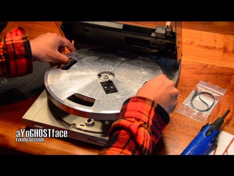 How to Repair a Belt on a Technics SL-3 Turntable Pt 1