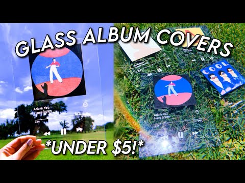 DIY GLASS ALBUM COVERS WITHOUT A CRICUT! (TikTok) | Easy and Cheap! *UNDER $5!*