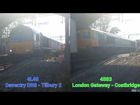 66423 & 66565 at Grays - Thursday 9th May 2024