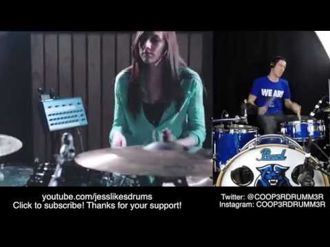 Talk Dirty - Jason Derulo - Double Drum Cover ft. Jessica Anderson