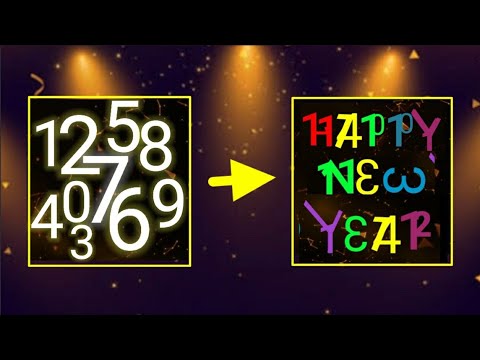 Happy New Year animation with Numbers || Happy New Year 2021 || Hashtag Math