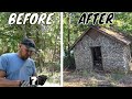 YOU WON T BELIEVE What I FOUND Cleaning Up Around This 100 Year Old Abandoned Rock Building