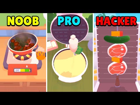 NOOB vs PRO vs HACKER | The Cook - 3D Cooking Game | Gameplay (Android/iOS)