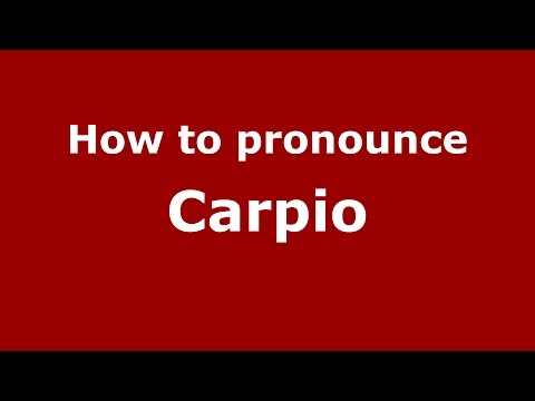 How to pronounce Carpio