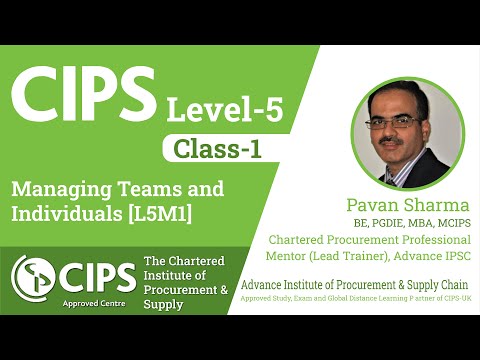 CIPS Level 5 |  Module 1 | Class-1 | Managing Teams and Individuals [L5M1]