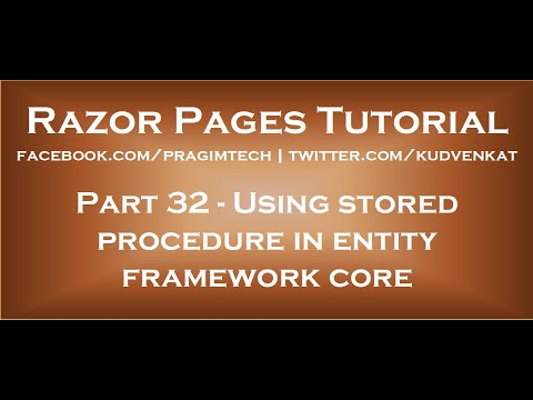 Using stored procedure in entity framework core