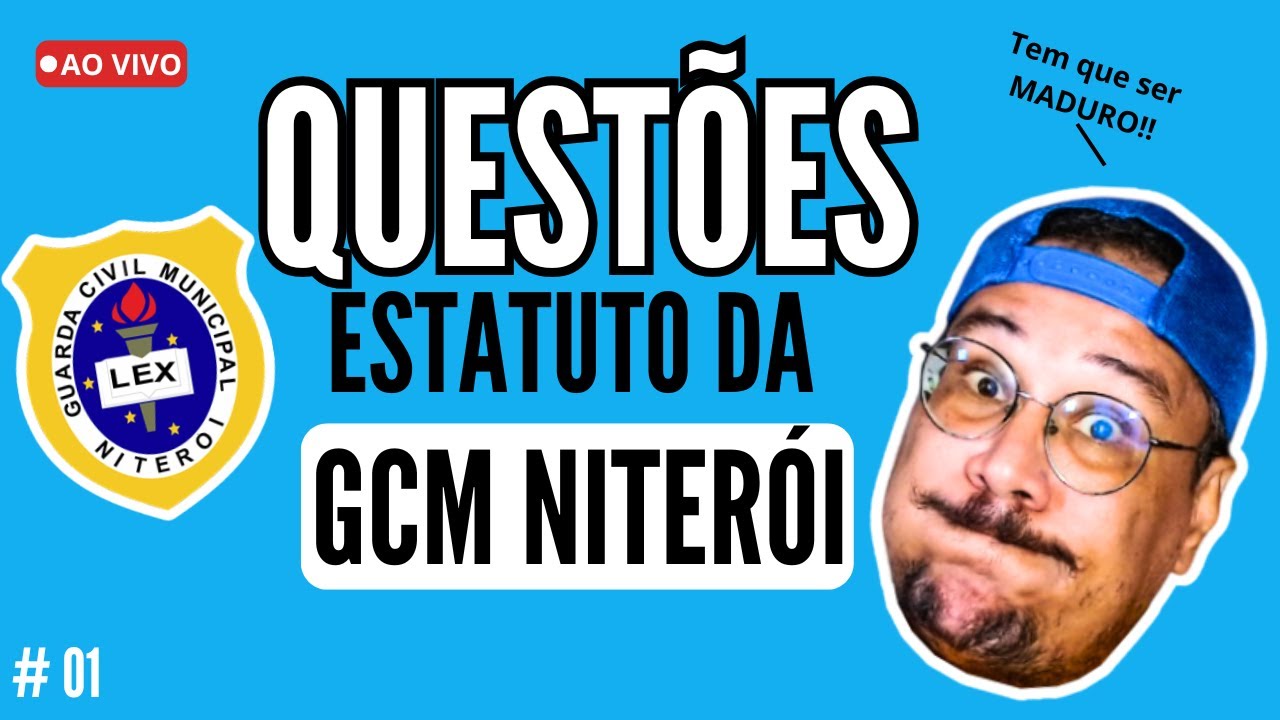🚔 GCM NITERÓI-  🔥 QUESTÕES ESTATUTO DA GUARDA DE NITERÓI 2024