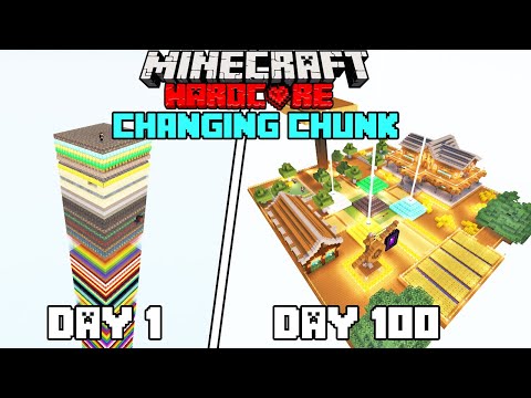 I Survived 100 Days On Layer Changing One Chunk Minecraft Hardcore(Hindi)