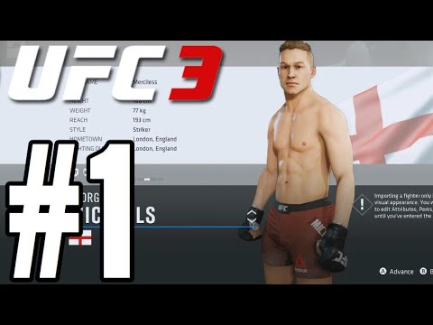 UFC 3 Career Mode Walkthrough Part 1 - KARATE STYLE!