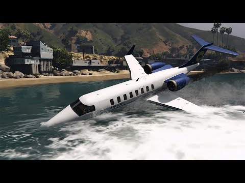 Airplane Engine Failures - Emergency landing and Crash GTA5