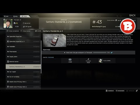 Sanitary Standards Part 2- Therapist Task Guide | Escape From Tarkov