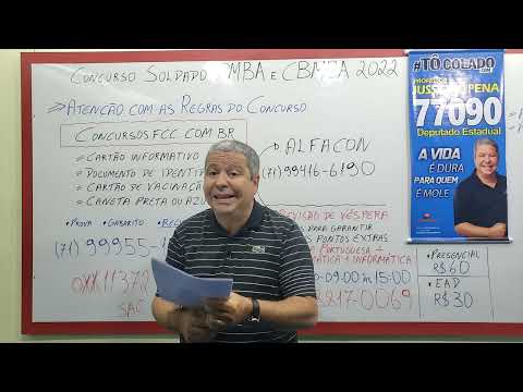 Concurso PMBA / CBMBA 2022 - NÃO ESQUEÇA: Documento de Identidade, Cartão de Vacinação e ...