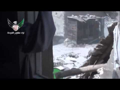 اشتباكات كتيبة الحافظ الذهبي التابعة للواء مغاوير الغوطة مع قوات النظام في حي جوبر في مدينة دمشق