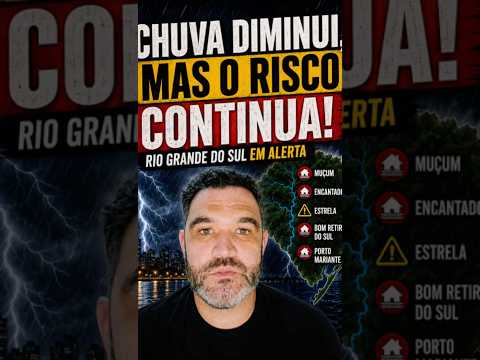Chuva diminui no RS, mas o risco de enchentes continua | Veja a situação dos rios