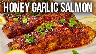 DELICIOUS Baked Honey Garlic Salmon! | EASY Salmon In The Oven Recipe