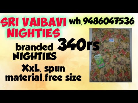 Ep,137,xxl, spun cloth nighty,free size,340rs, online retail shop India