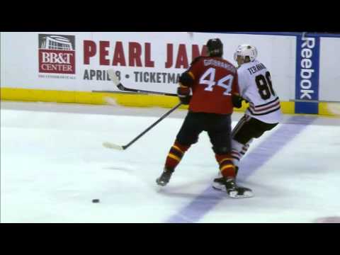 Gotta See It: Gudbranson sends Teravainen flying with open ice hit