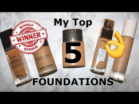 My Top 5 all time favourite foundations | Drugstore and High end