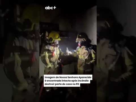 Imagem de Nossa Senhora Aparecida é encontrada intacta após incêndio destruir parte de casa no RS