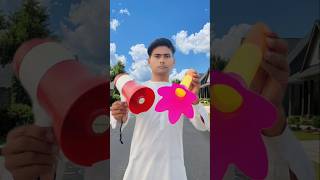 Horn toy and size Megaphone unboxing and testing 🔥#shorts