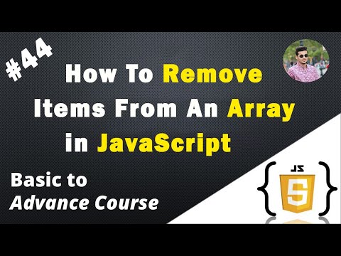 Javascript How To Remove An Item From Array Tutorial