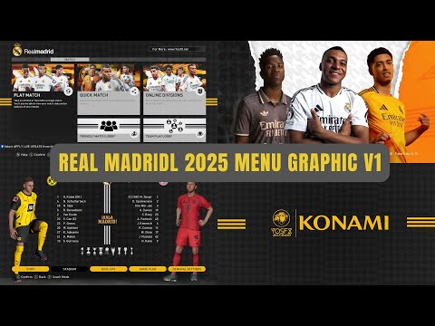 PES 2017 | Real Madrid CF 2025 Menu Graphic V1 - Compatible With All Patches