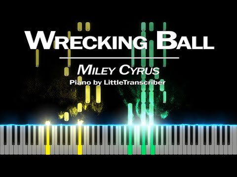 Miley Cyrus - Wrecking Ball (Piano Cover) Tutorial by LittleTranscriber