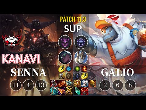 JDG Kanavi Senna vs Galio Sup - KR Patch 11.3