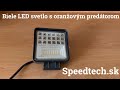LED pracovné svetlo - biele 18x3W / oranžový Predátor 24x3W LED / 10-30V / ECE R10 (110x110x35mm) - Video Youtube