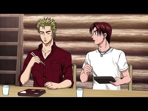 Keisuke steals Takumi's food