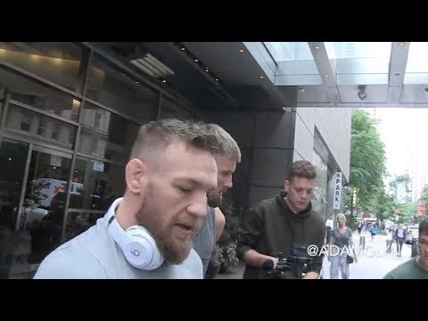 Conor McGregor's bizarre meeting with Conservative MP Jacob Rees Mogg on streets of New York