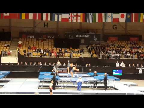 KYIKO Maryna,MOSKVINA Nataliia UKR compulsory Trampoline World Championships 2015