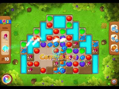 GardenScapes Level 3206 no boosters (14 moves )