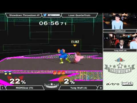 Melee Showdown Throwdown #1 - Loser Quarters - MIOM|Scar (C. Falcon) vs Yung Waff (Fox, Dr. Mario)