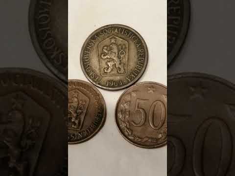 $$ RARE $$ 1KORUNA 1963, CZECHOSLOVAKIA  SOCIALIST REPUBLIC, 50 HALERU 1965, 1971 .. .. . , .. . ..