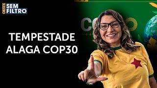 Download lagu CAOS NA COP30: chuva causa vazamento e alaga área de conferência em Belém mp3