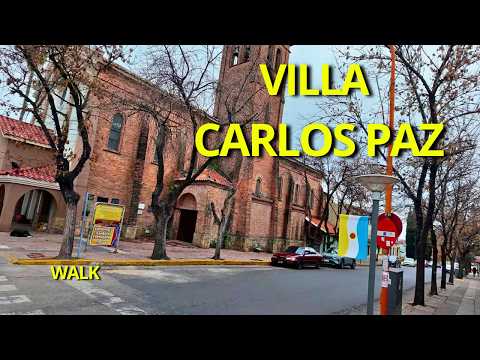 ¿Villa Carlos Paz DESIERTA? Caminata por el centro en un día frío en 4K